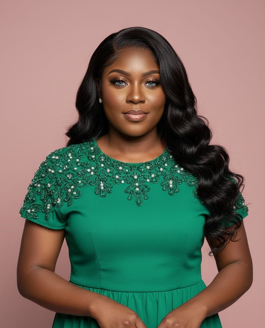 Model with luxurious hair extensions